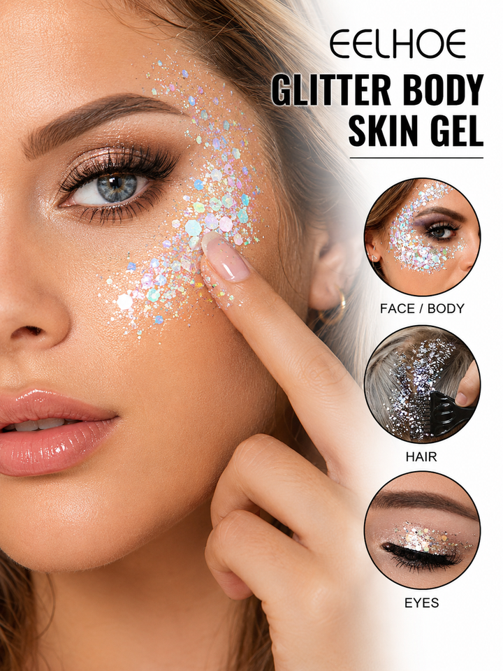 EELHOE Holographic Glitter Gel — Body & Face Shimmer