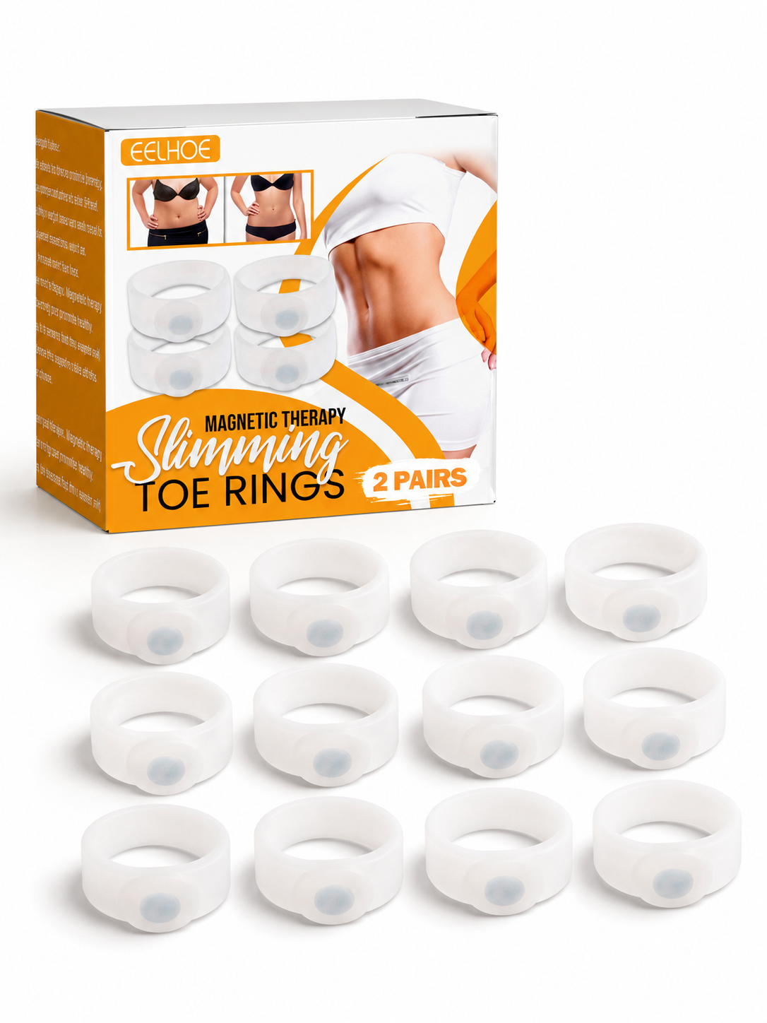 EELHOE Magnetic Toe Rings for Slimming — 6 Pairs
