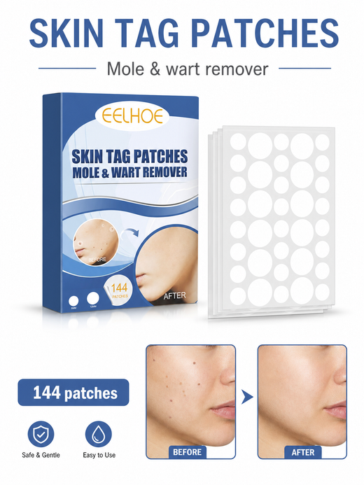Skin Tag Patches – 144 Gentle Mole & Wart Removal Patches