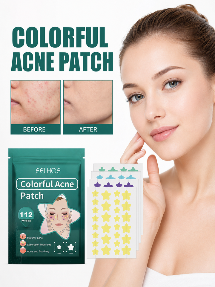 Star Acne Patches 112-Count — Color-Coded Spot Treatment