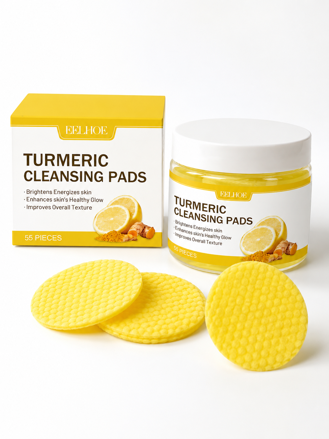 EELHOE Turmeric Lemon Cleansing Pads — 55 Pcs
