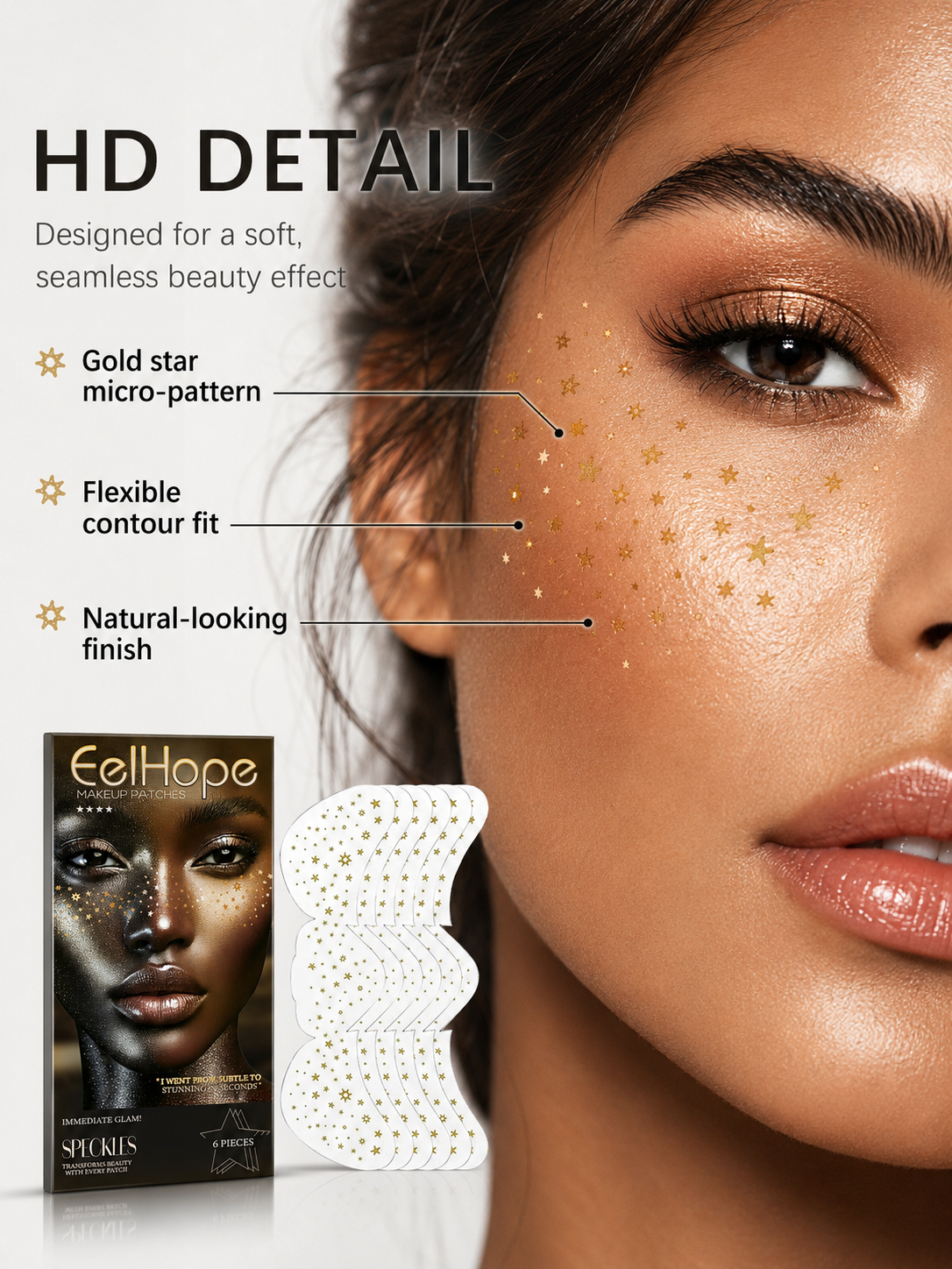 Glitter Freckle Patches — Instant Faux Freckles | Eelhope