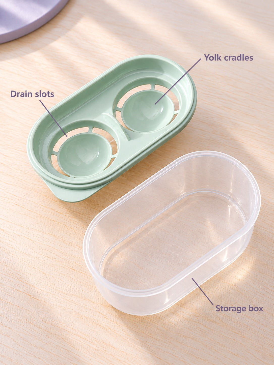 Egg Separator With Storage Box for Clean Yolk Separation