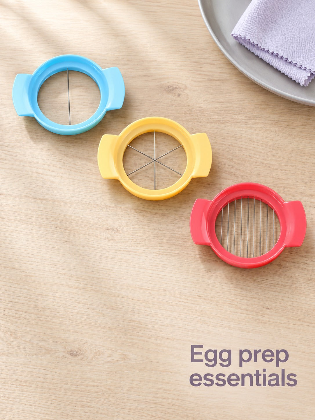 Egg Slicer 3-in-1 for Wedges, Rounds and Halves