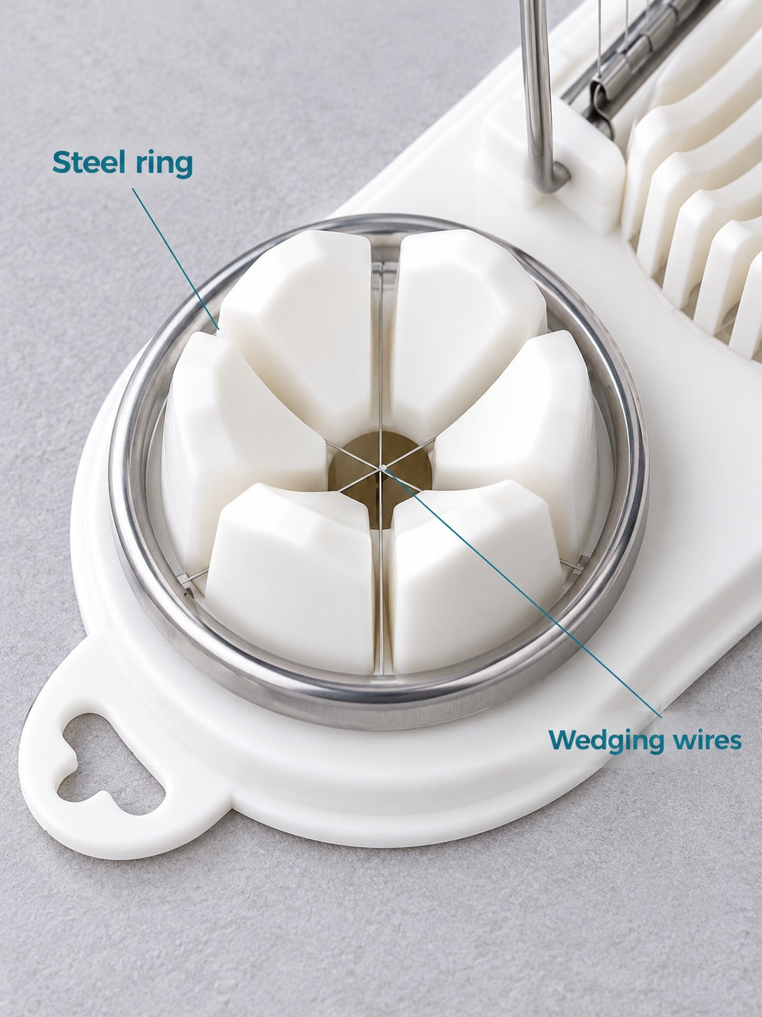 Egg Slicer and Wedger with Stainless Steel Wire Cutter