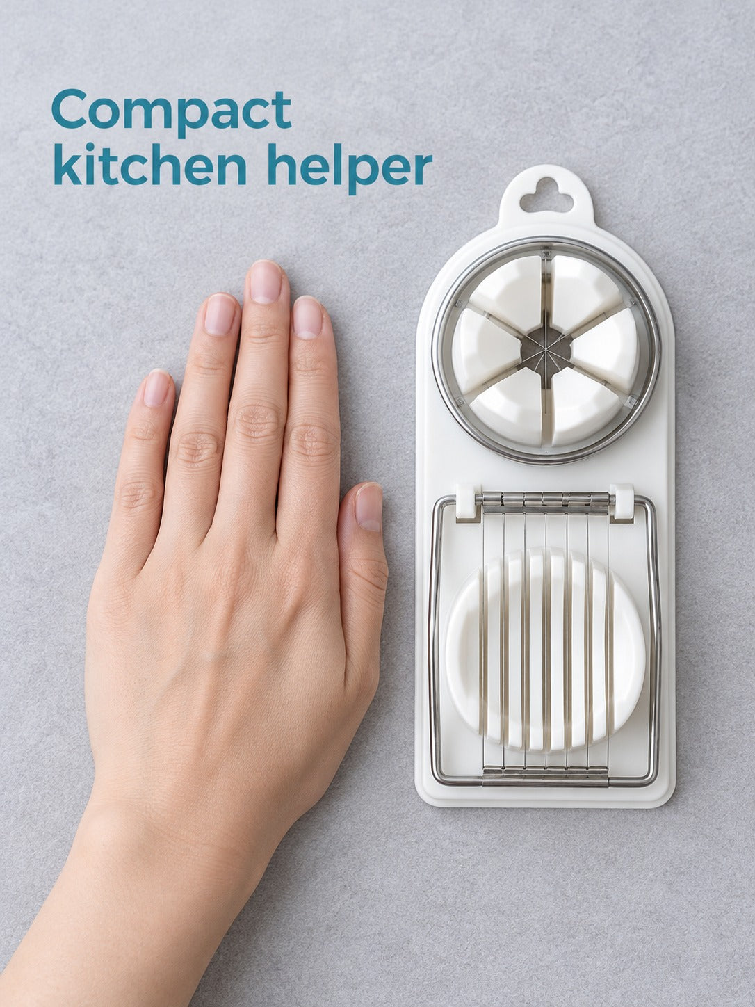 Egg Slicer and Wedger with Stainless Steel Wire Cutter