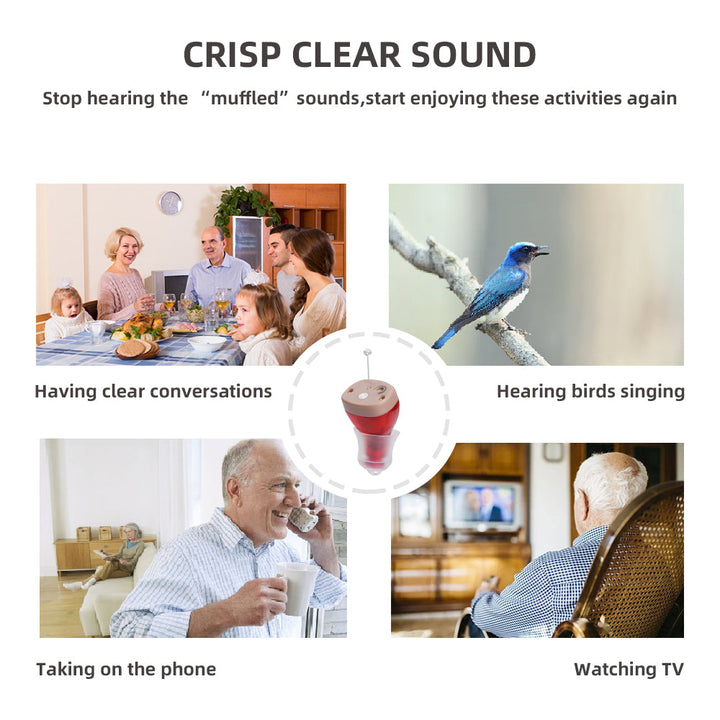 Invisible Hearing Amplifier with Magnetic Charging Case