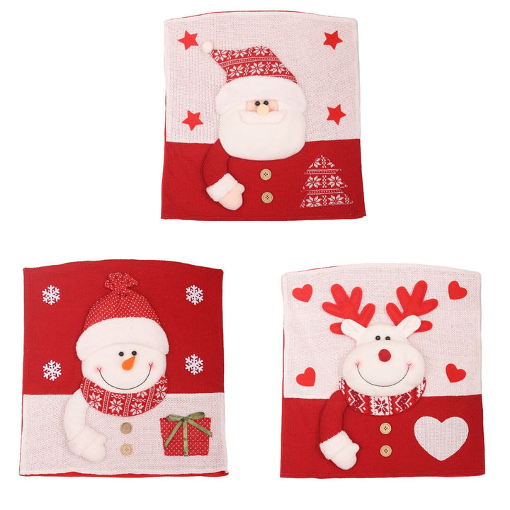 Christmas Chair Covers | 3D Santa Snowman Reindeer