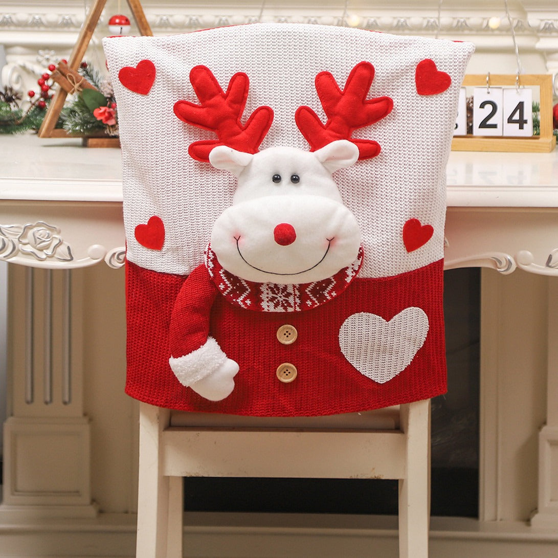 Christmas Chair Covers | 3D Santa Snowman Reindeer