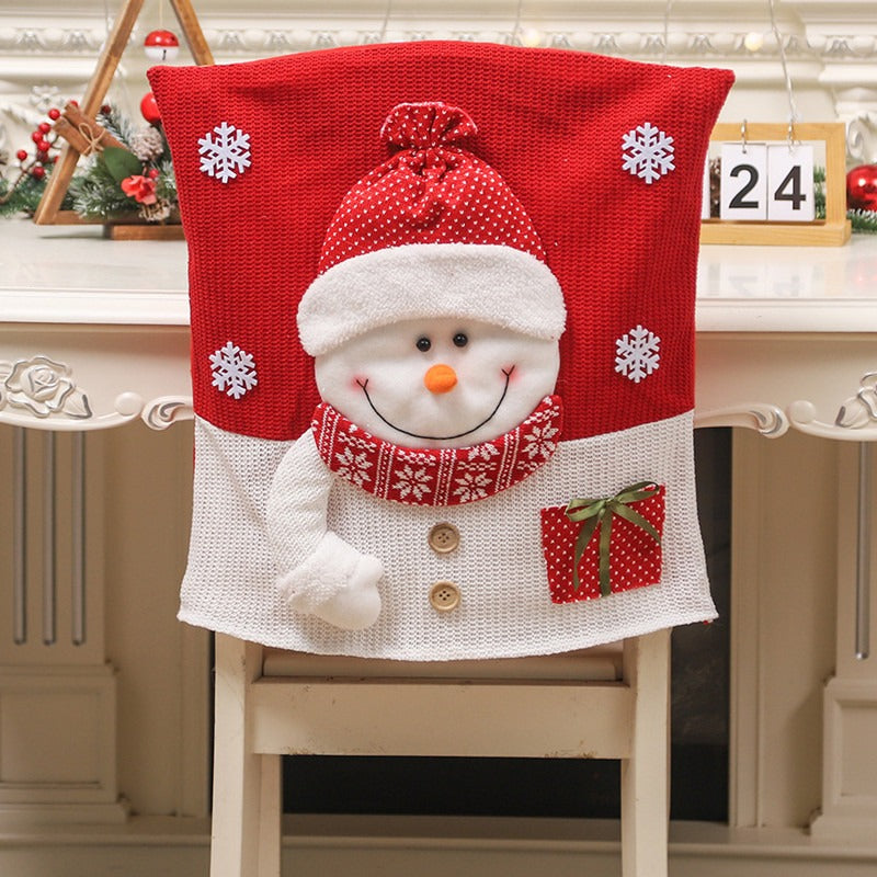 Christmas Chair Covers | 3D Santa Snowman Reindeer