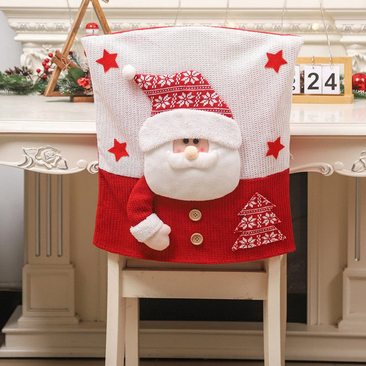 Christmas Chair Covers | 3D Santa Snowman Reindeer