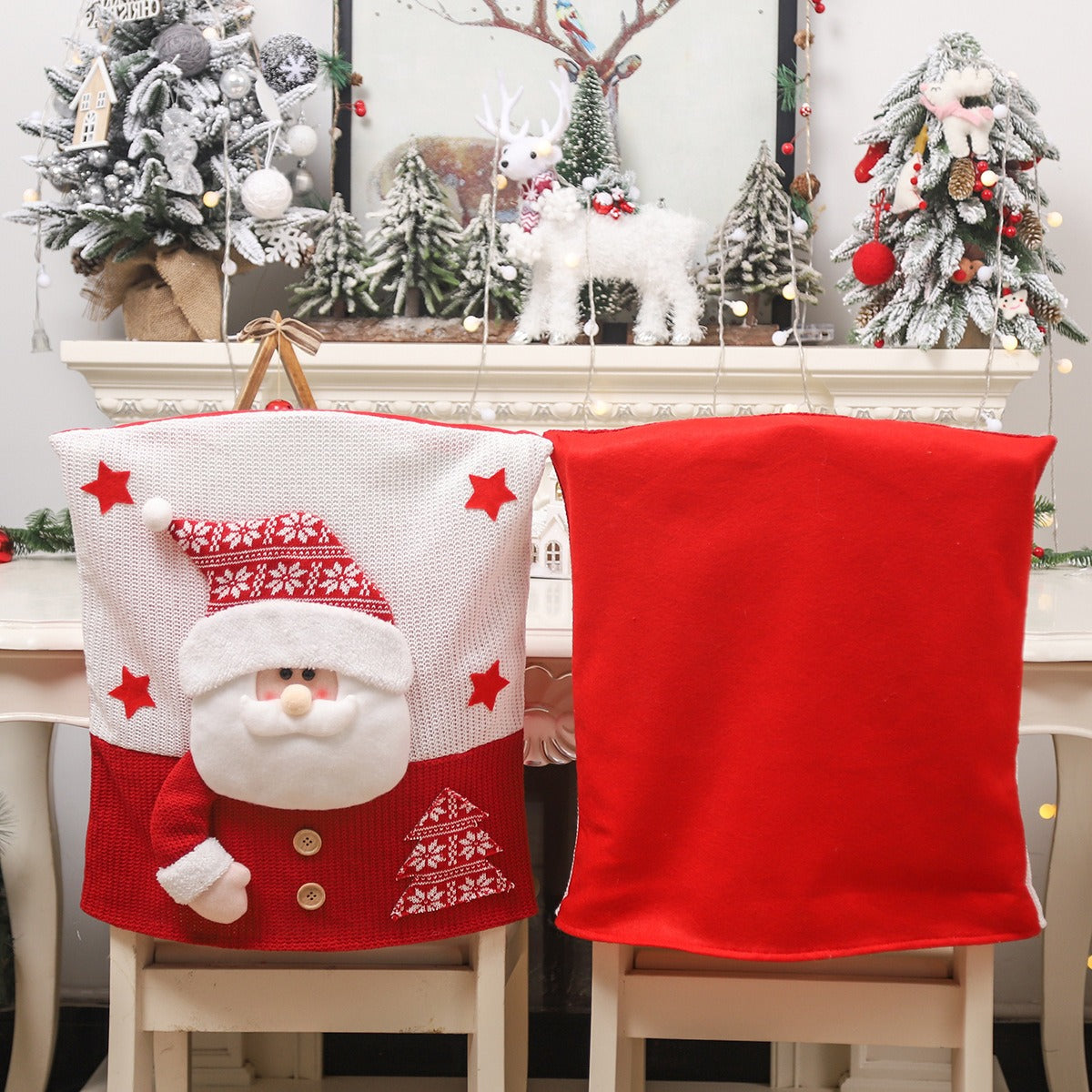 Christmas Chair Covers | 3D Santa Snowman Reindeer