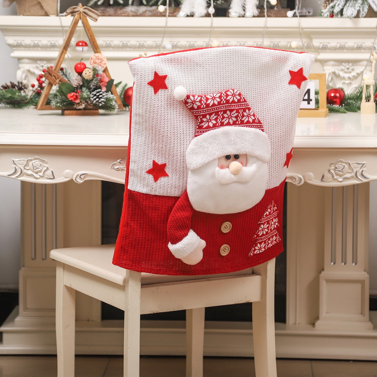 Christmas Chair Covers | 3D Santa Snowman Reindeer