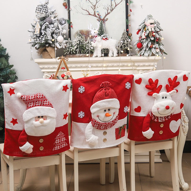 Christmas Chair Covers | 3D Santa Snowman Reindeer