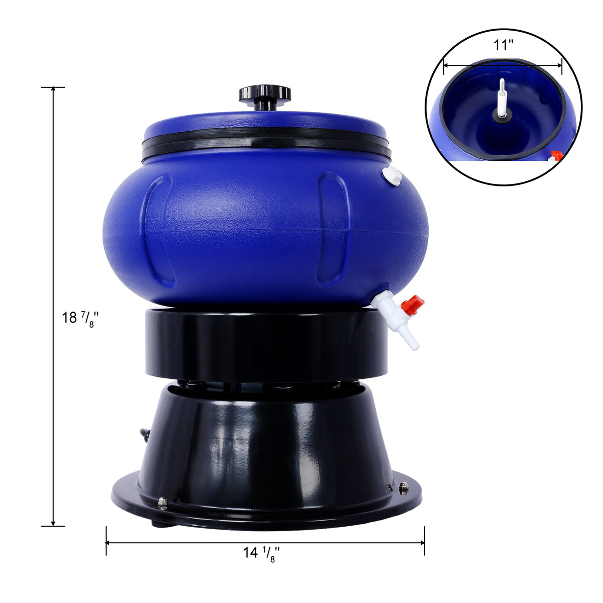 Vibratory Tumbler 18 lb Metal Polisher with Drain
