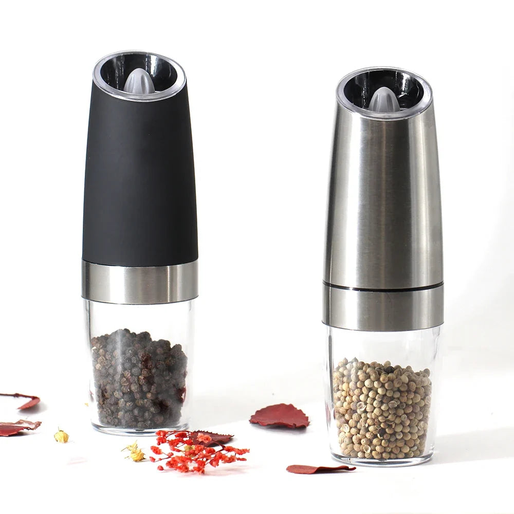 Electric Pepper and Salt Grinder with Blue LED Light