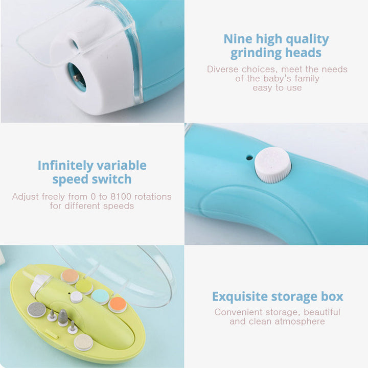 Baby Nail Trimmer With Nightlight, 9 Grinding Heads