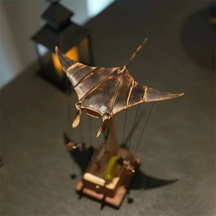 Electric Manta Ray Ornament | Kinetic Statement Decor