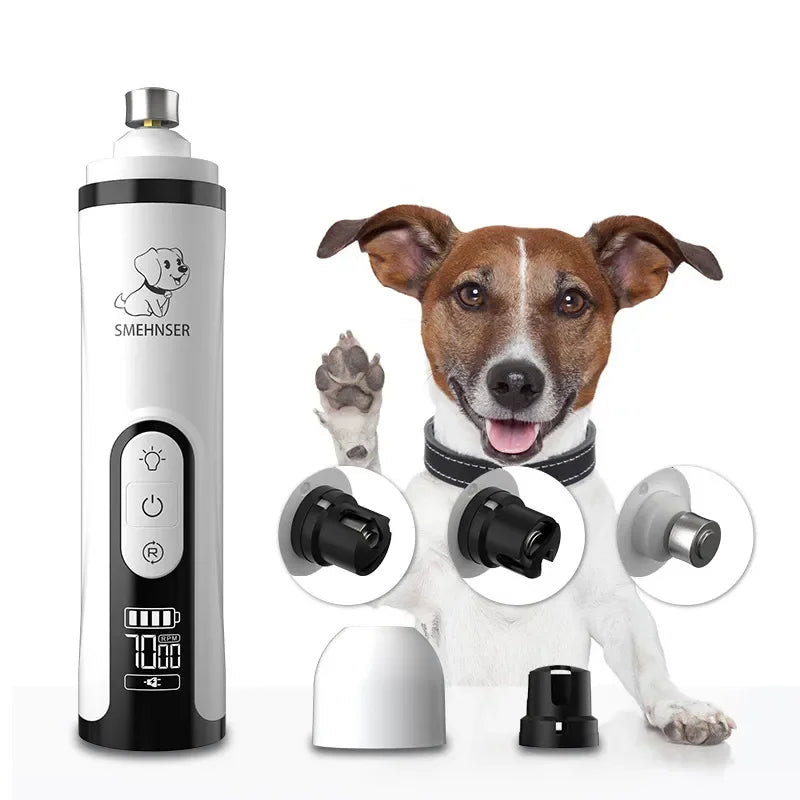 Dog Nail Grinder With Adjustable Speeds And LED Light