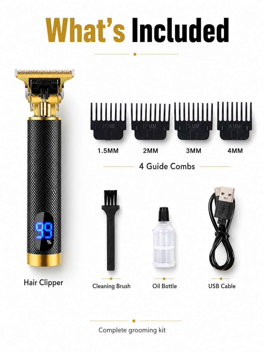 Electric Hair Clippers for Men — Nanotitanium Fade Blade