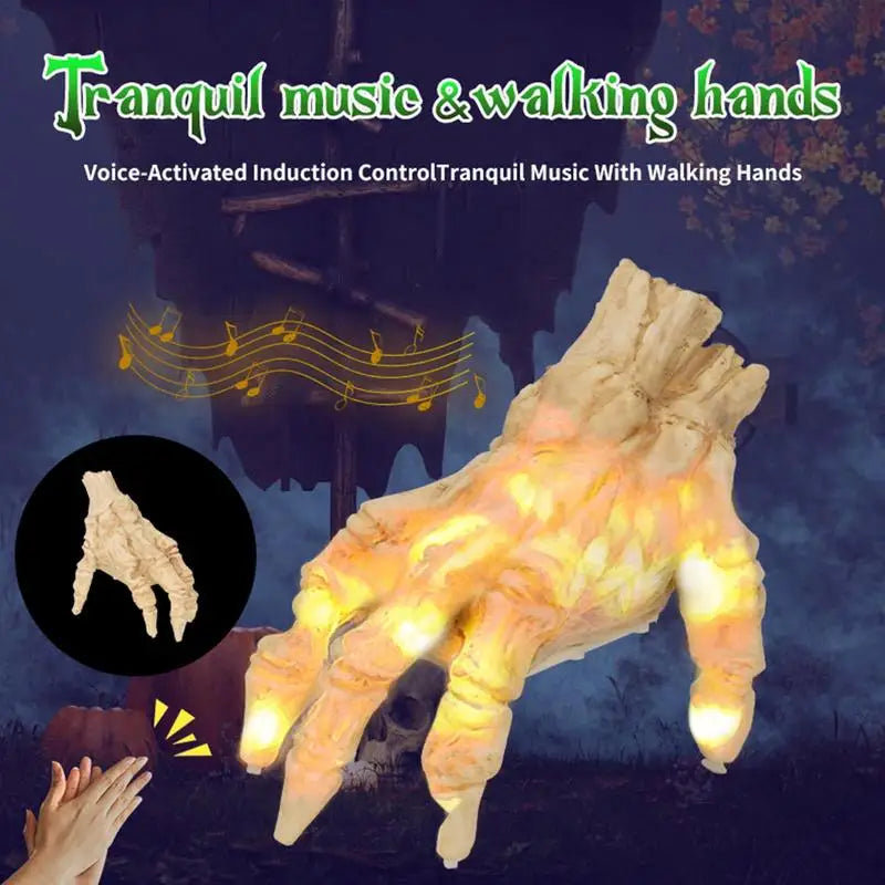 Electric Halloween Skeleton Hand With Sound & Light