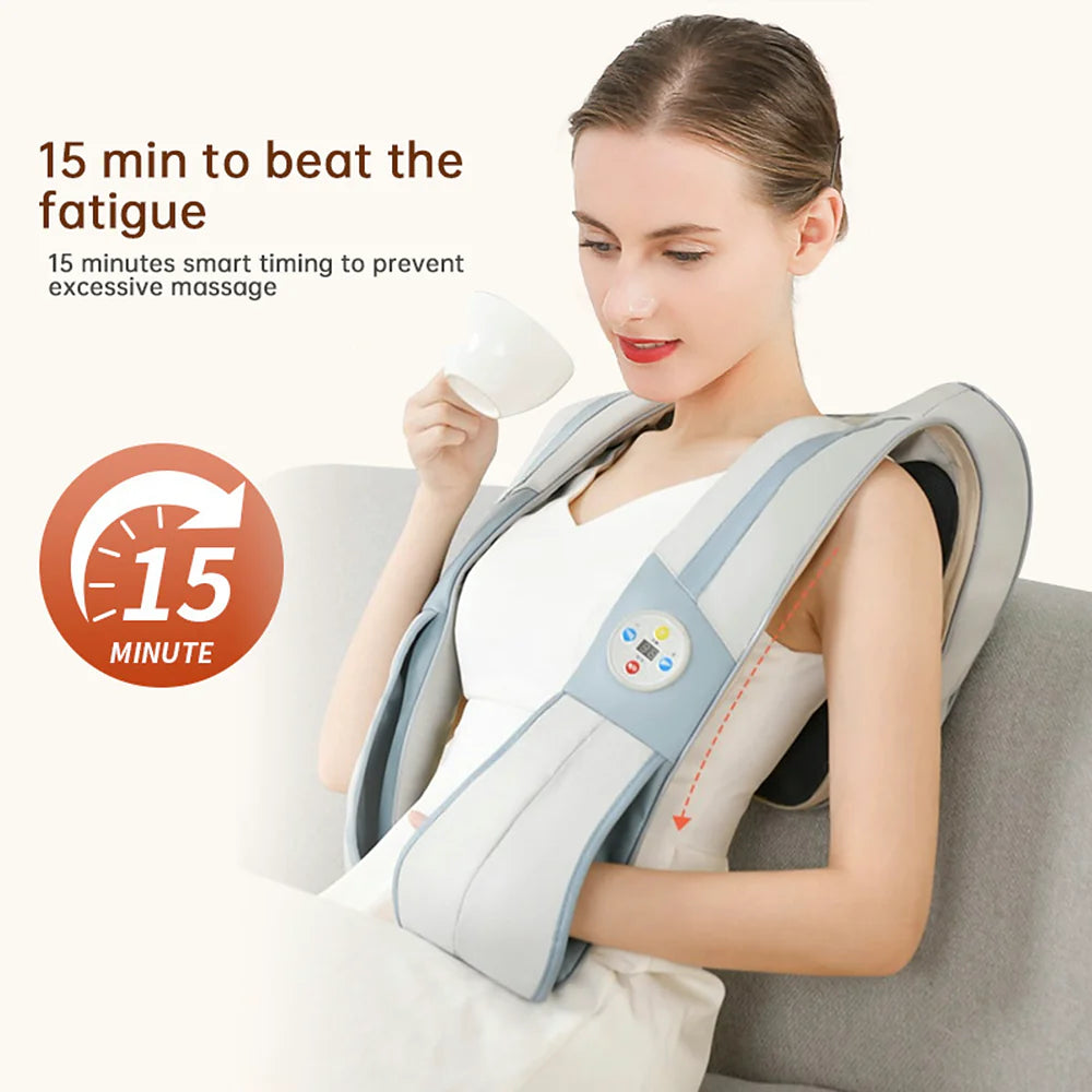 Heated Neck and Shoulder Massager for Back and Waist Relief