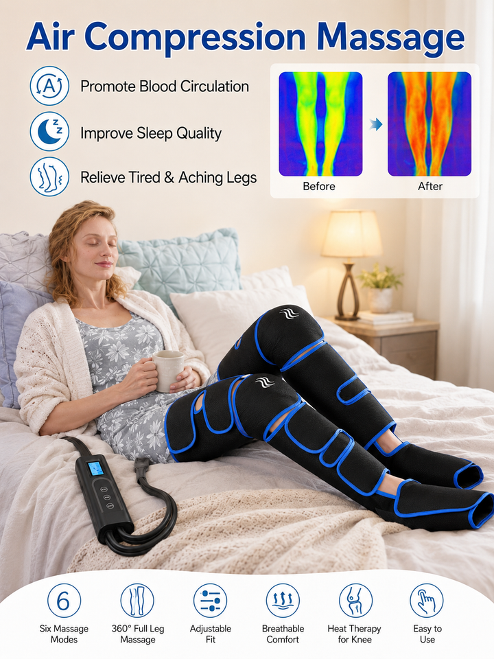 Electric Heated Muscle Relax Pain Relief foot knee calf