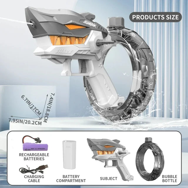 Electric Shark Water Gun for Continuous Outdoor Play