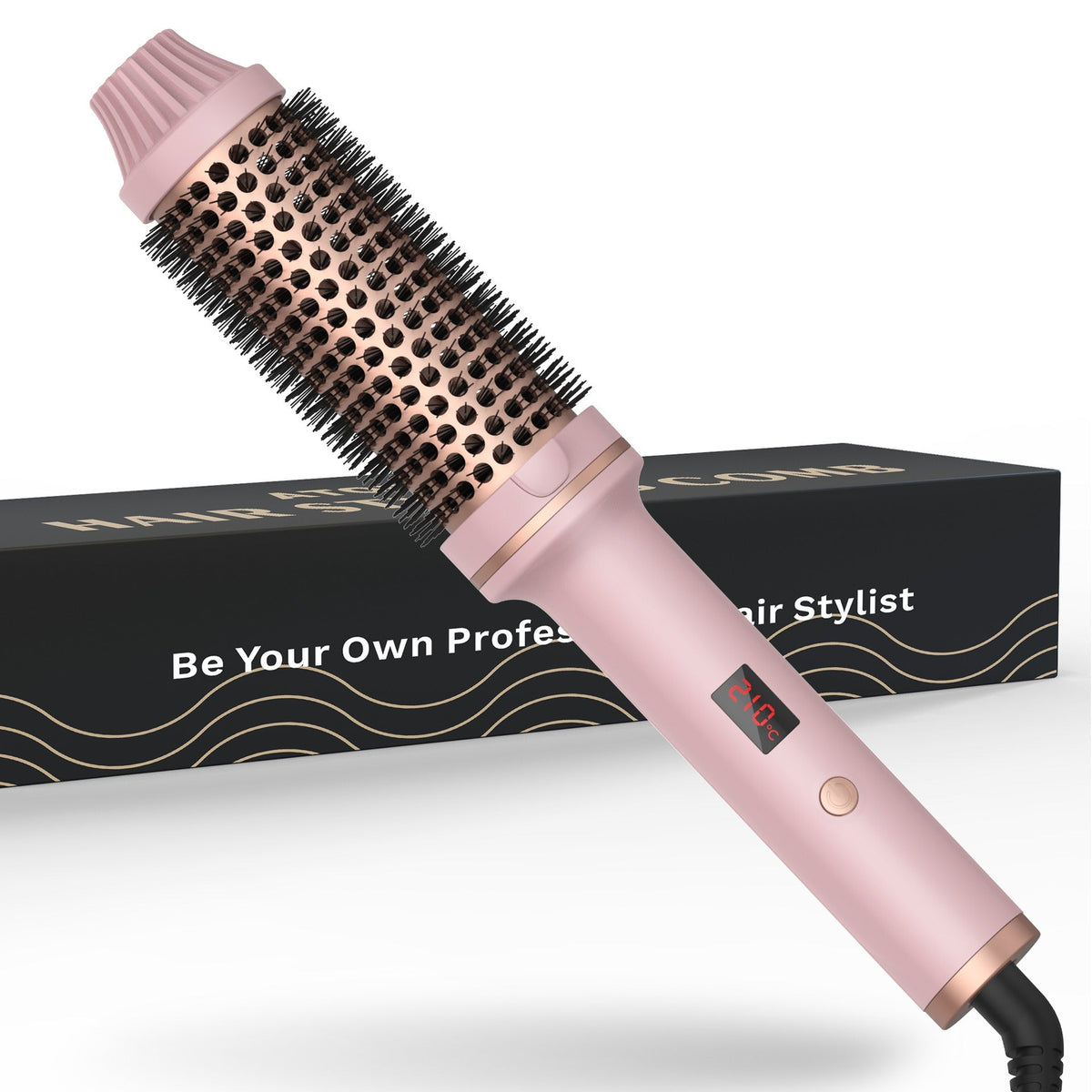 Heated Round Hair Brush for Curls, Volume & Straightening