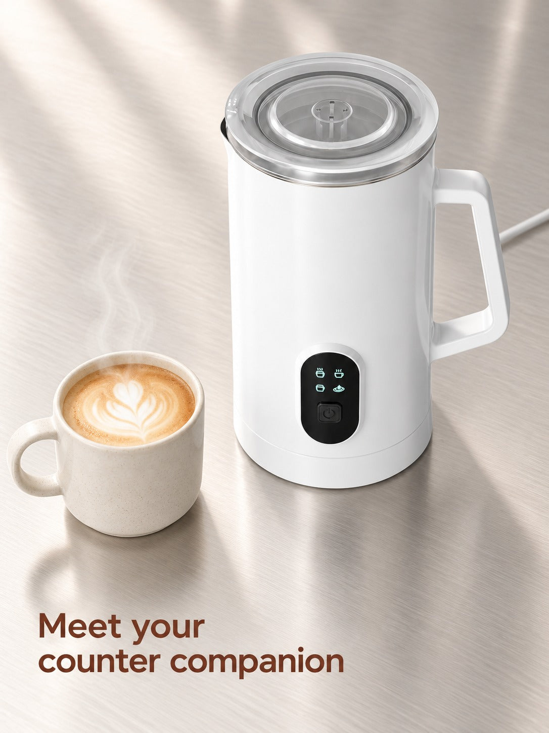 Electric Milk Frother for Café-Style Foam at Home
