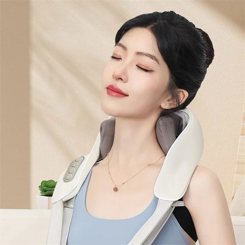 Electric Neck Massager Shawl with Heat and Shiatsu