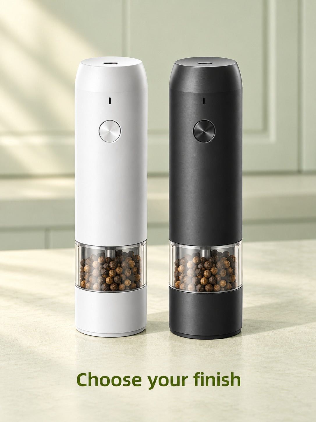 Electric Pepper Grinder: 6 Adjustable Coarseness Levels