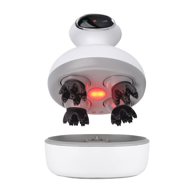 Electric Scalp Massager with Kneading Nodes and Red Light