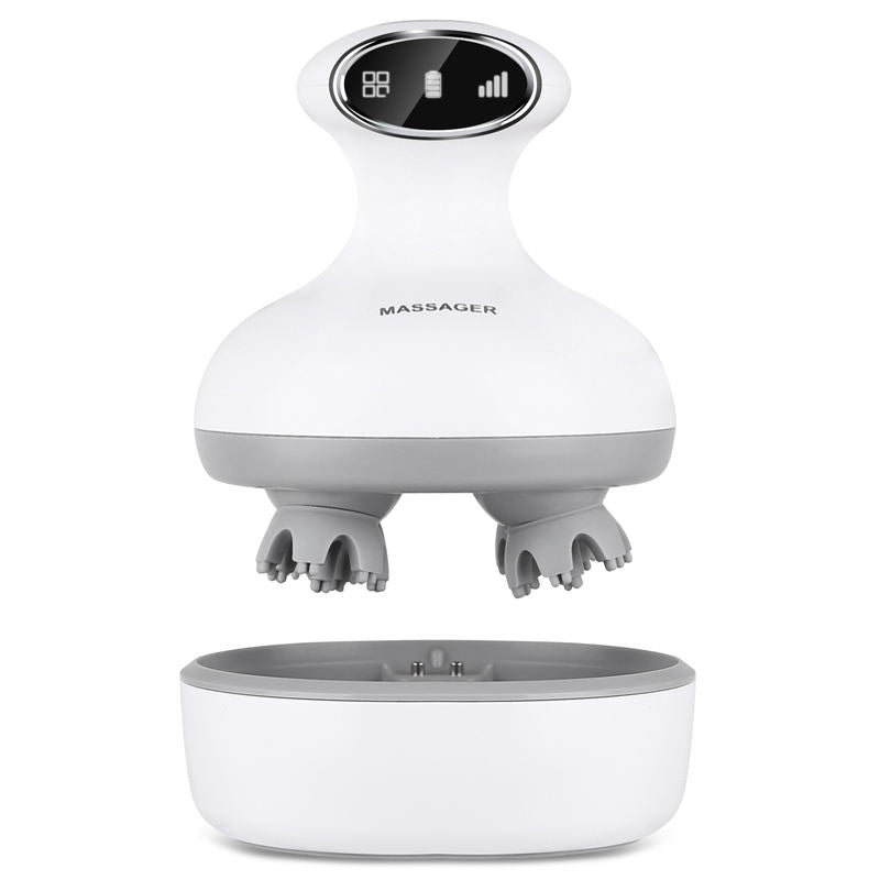 Electric Scalp Massager with Kneading Nodes and Red Light
