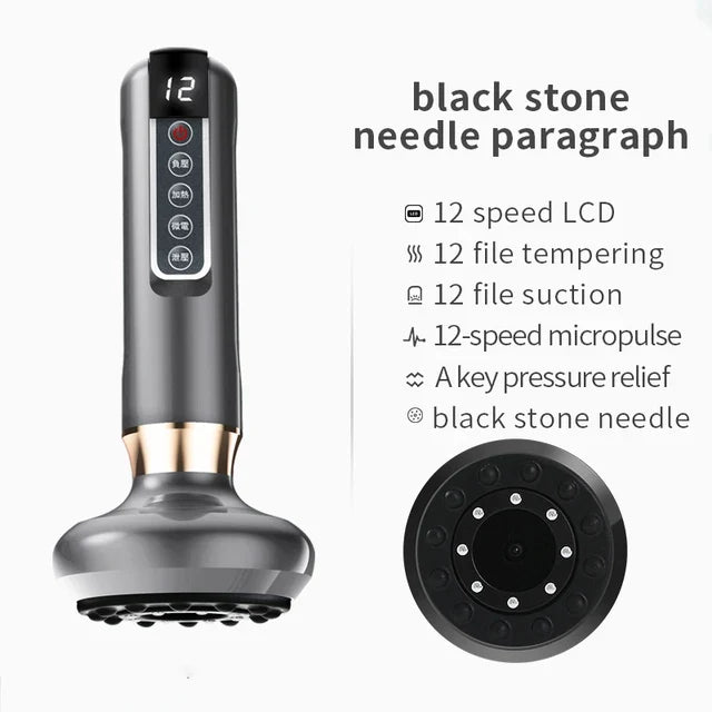 Electric Cupping Massager with 4 Interchangeable Heads