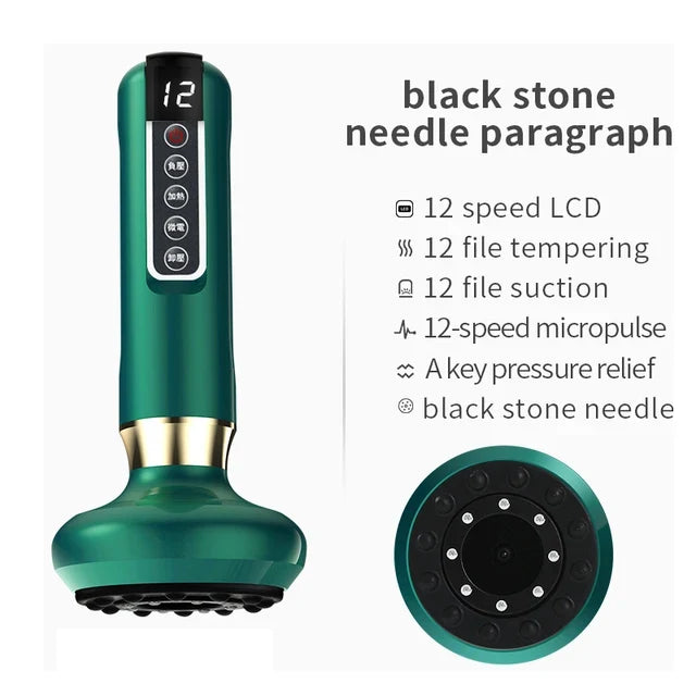 Electric Cupping Massager with 4 Interchangeable Heads
