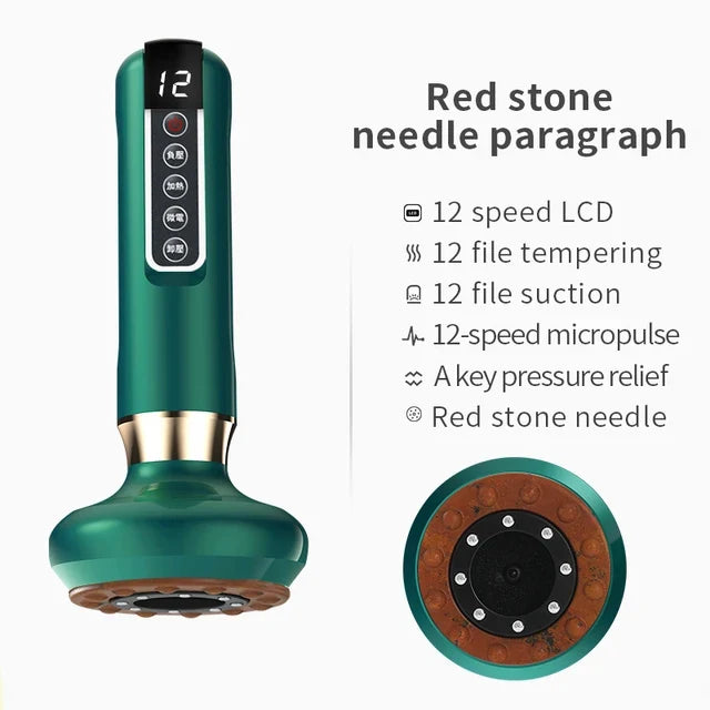 Electric Cupping Massager with 4 Interchangeable Heads