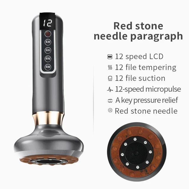 Electric Cupping Massager with 4 Interchangeable Heads