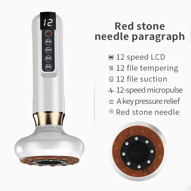 Electric Cupping Massager with 4 Interchangeable Heads