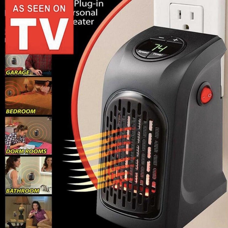 Plug-In Electric Wall Heater for Instant Spot Warmth