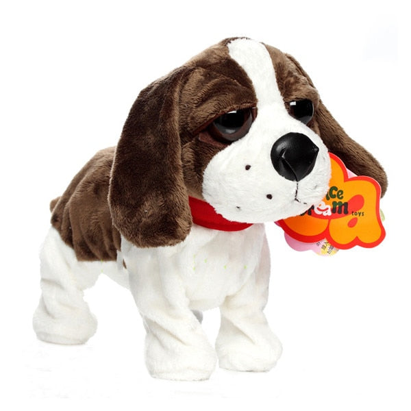 Interactive Plush Dog Toy With Barking & Walking