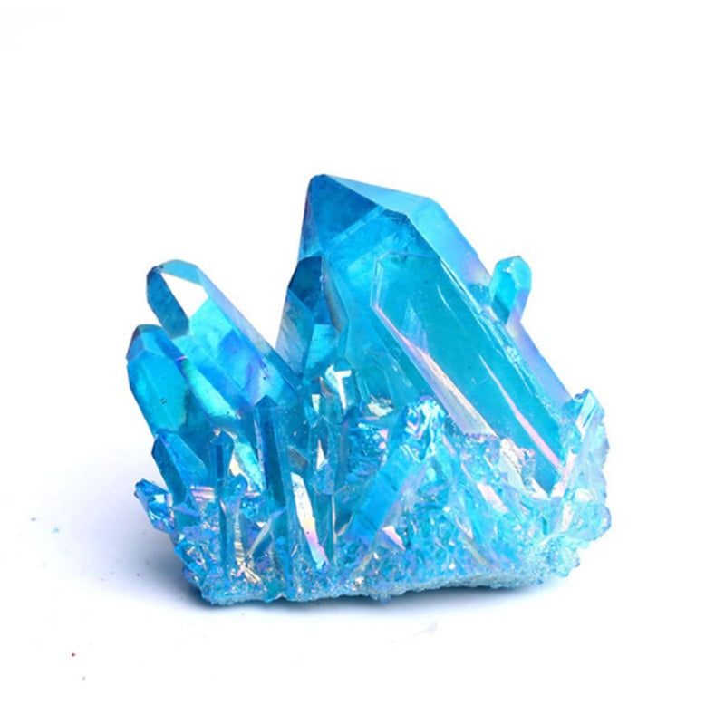 Electroplated Crystal Clusters for Colorful Home Decor