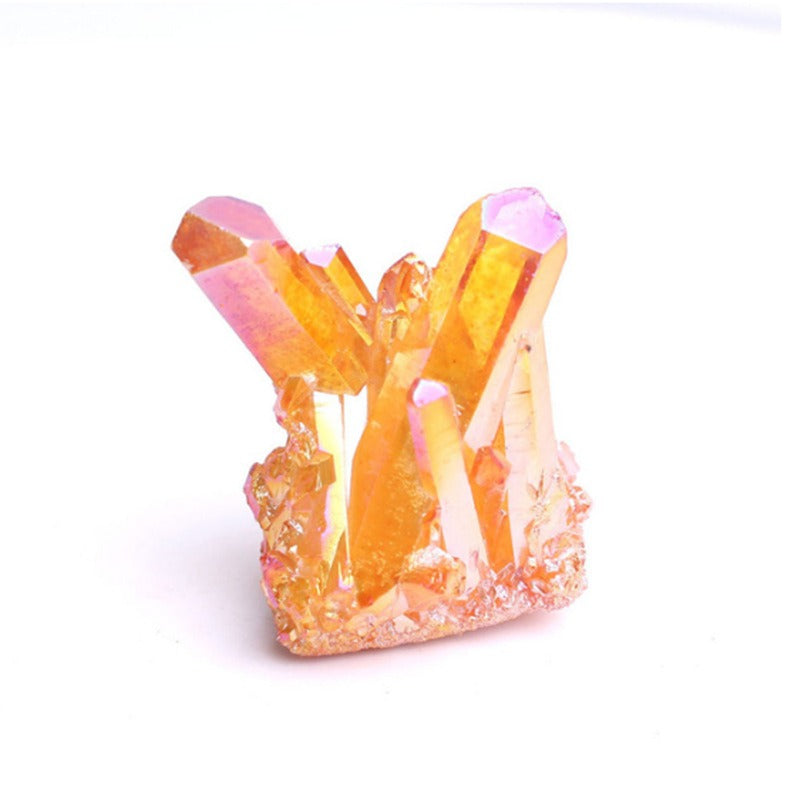 Electroplated Crystal Clusters for Colorful Home Decor