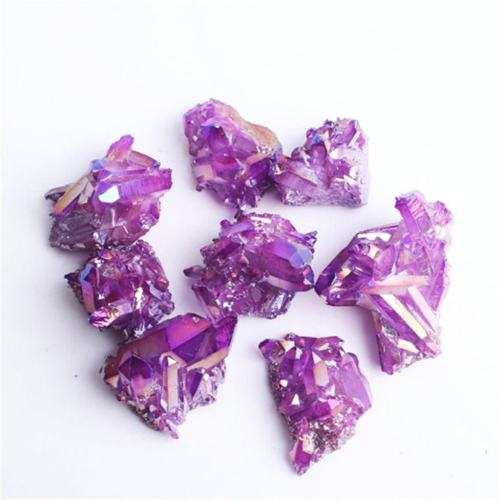 Electroplated Crystal Clusters for Colorful Home Decor
