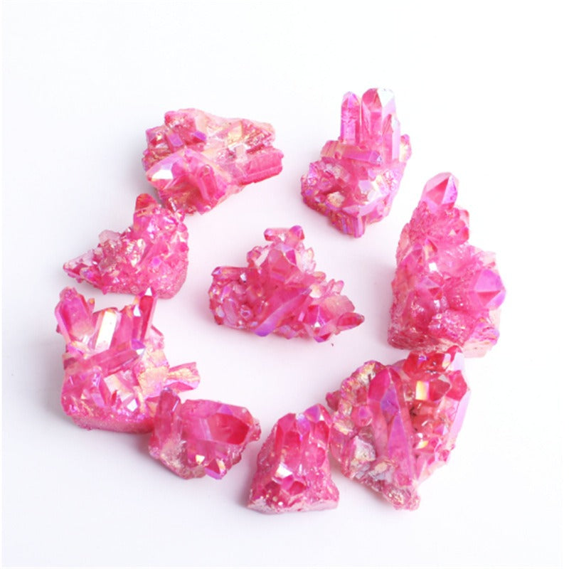 Electroplated Crystal Clusters for Colorful Home Decor