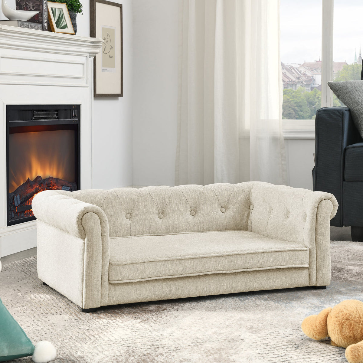 Chesterfield Elevated Dog Bed for Medium & Large Dogs