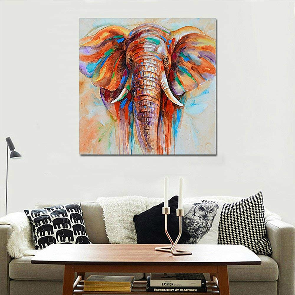 Elephant Canvas Wall Art for Colorful Statement Decor