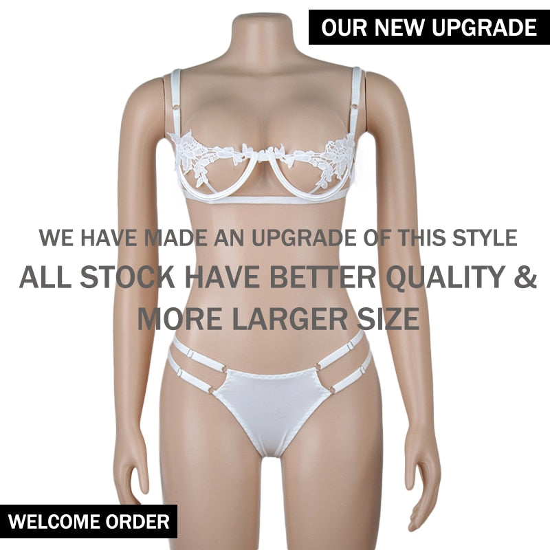 Sheer Lace Lingerie Set for a Defined, Bold Silhouette
