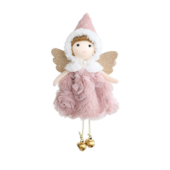 Plush Angel Christmas Tree Ornament With Jingle Bells