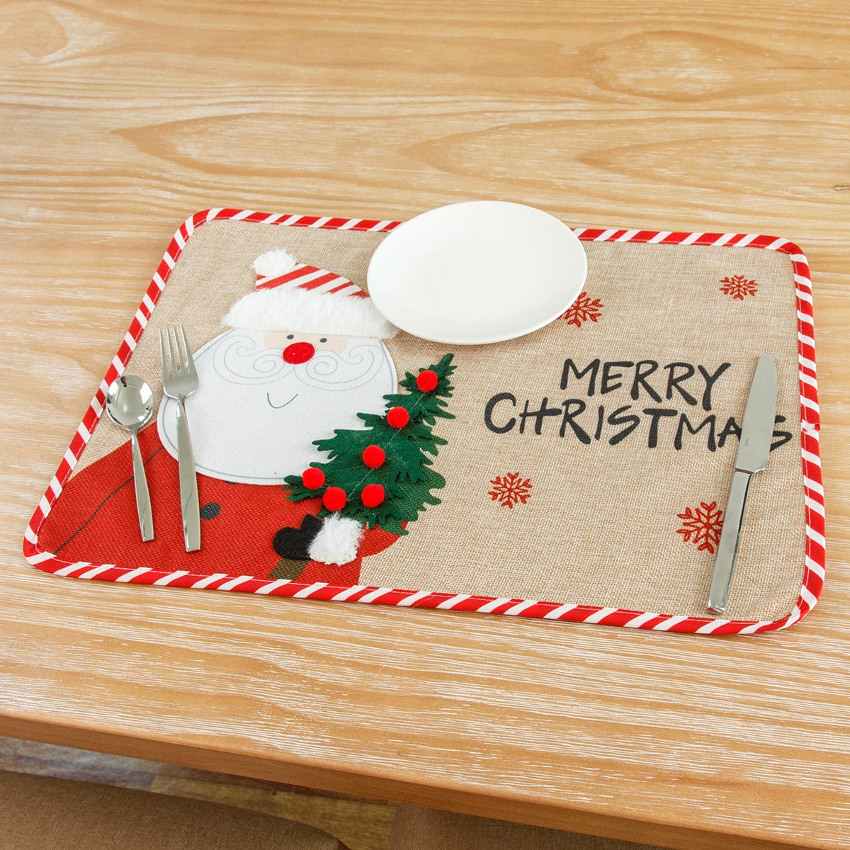 Christmas Meal Mats Santa Snowman Festive Table Decor